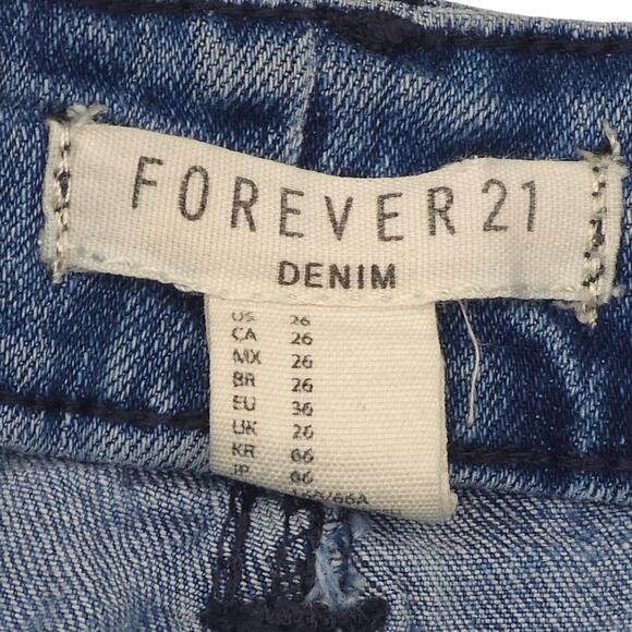 Forever 21 Jeans Womens 26 Skinny Mid Rise Medium Wash Blue - Picture 7 of 12